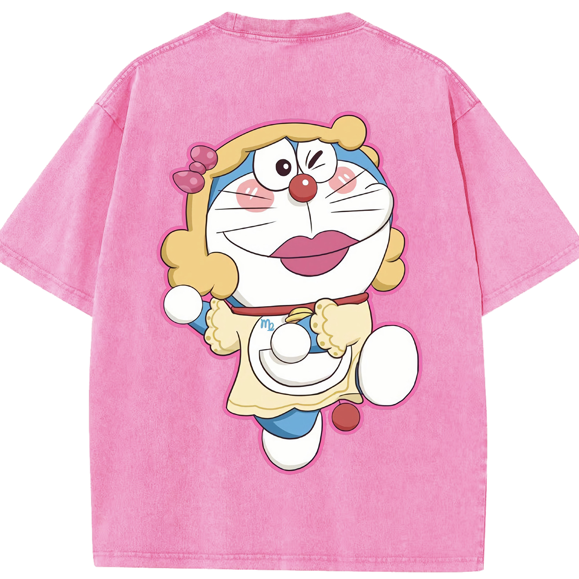 （画像用） ドラえもん Doraemon 綿100% ヴィンテージ風 半袖Tシャツ（背面プリント）